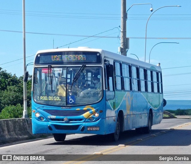 Viação Praia Sol 12151 na cidade de Vila Velha, Espírito Santo, Brasil, por Sergio Corrêa. ID da foto: 8974829.