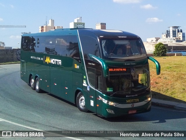 Viação Motta 18019 na cidade de Campinas, São Paulo, Brasil, por Henrique Alves de Paula Silva. Número da foto: #8974581.