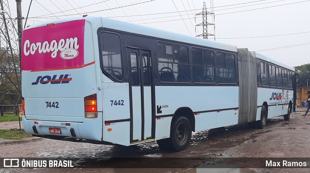 SOUL - Sociedade de Ônibus União Ltda. 7442 na cidade de Alvorada, Rio Grande do Sul, Brasil, por Max Ramos. Número da foto: #8978466.