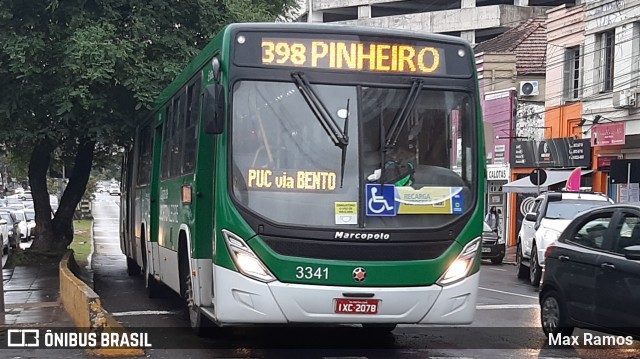 Sudeste Transportes Coletivos 3341 na cidade de Porto Alegre, Rio Grande do Sul, Brasil, por Max Ramos. ID da foto: 8978474.