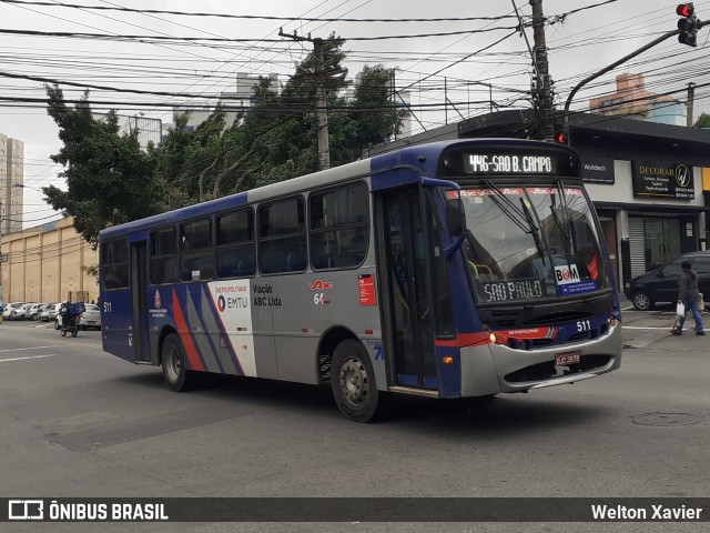 Auto Viação ABC 511 na cidade de Diadema, São Paulo, Brasil, por Welton Xavier. ID da foto: 8977837.