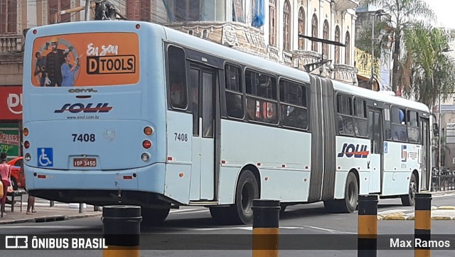 SOUL - Sociedade de Ônibus União Ltda. 7408 na cidade de Porto Alegre, Rio Grande do Sul, Brasil, por Max Ramos. Número da foto: #9039520.