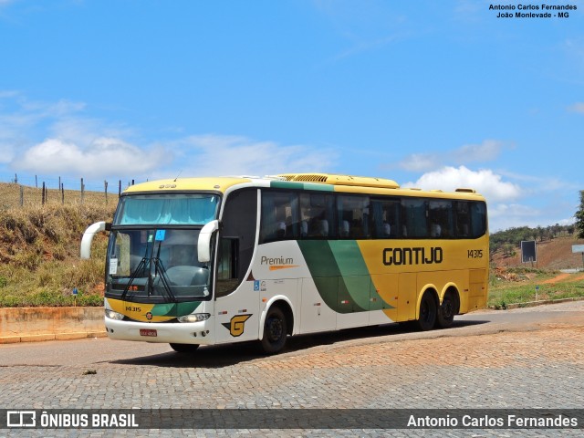 Empresa Gontijo de Transportes 14315 na cidade de João Monlevade, Minas Gerais, Brasil, por Antonio Carlos Fernandes. ID da foto: 9039420.