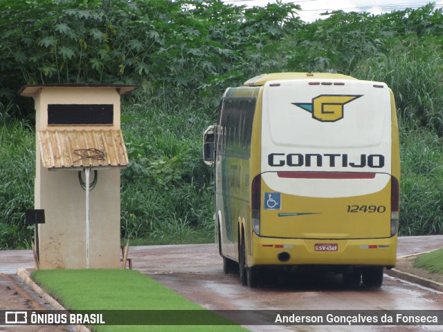 Empresa Gontijo de Transportes 12490 na cidade de Rondonópolis, Mato Grosso, Brasil, por Anderson Gonçalves da Fonseca. ID da foto: 9066847.