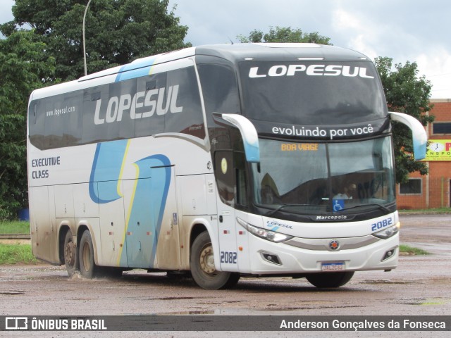 LopeSul Transportes - Lopes e Oliveira Transportes e Turismo - Lopes Sul 2082 na cidade de Rondonópolis, Mato Grosso, Brasil, por Anderson Gonçalves da Fonseca. ID da foto: 9066884.