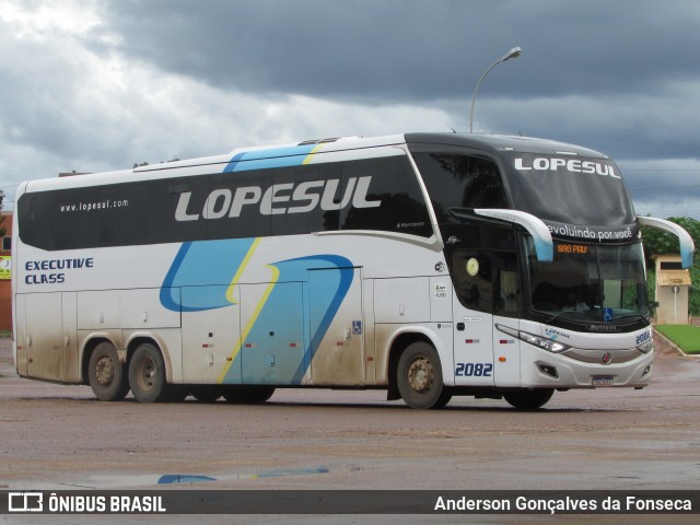 LopeSul Transportes - Lopes e Oliveira Transportes e Turismo - Lopes Sul 2082 na cidade de Rondonópolis, Mato Grosso, Brasil, por Anderson Gonçalves da Fonseca. ID da foto: 9066895.