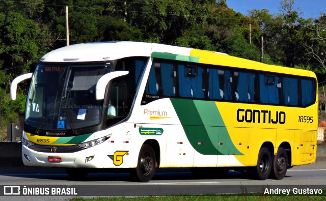 Empresa Gontijo de Transportes 18595 na cidade de Ribeirão Vermelho, Minas Gerais, Brasil, por Andrey Gustavo. ID da foto: 9065390.