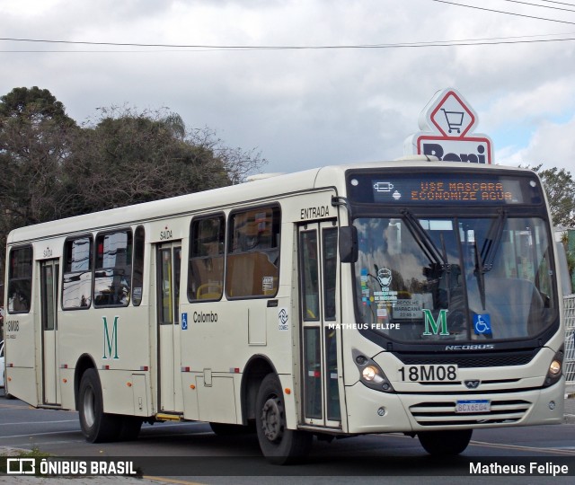 Viação Santo Ângelo 18M08 na cidade de Curitiba, Paraná, Brasil, por Matheus Felipe. Número da foto: #9067728.