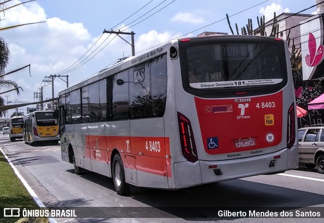 Express Transportes Urbanos Ltda 4 8403 na cidade de São Paulo, São Paulo, Brasil, por Gilberto Mendes dos Santos. Número da foto: #9067973.