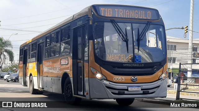 Companhia Carris Porto-Alegrense 0053 na cidade de Porto Alegre, Rio Grande do Sul, Brasil, por Max Ramos. Número da foto: #9067934.