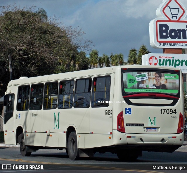 Expresso Azul 17094 na cidade de Curitiba, Paraná, Brasil, por Matheus Felipe. Número da foto: #9067718.