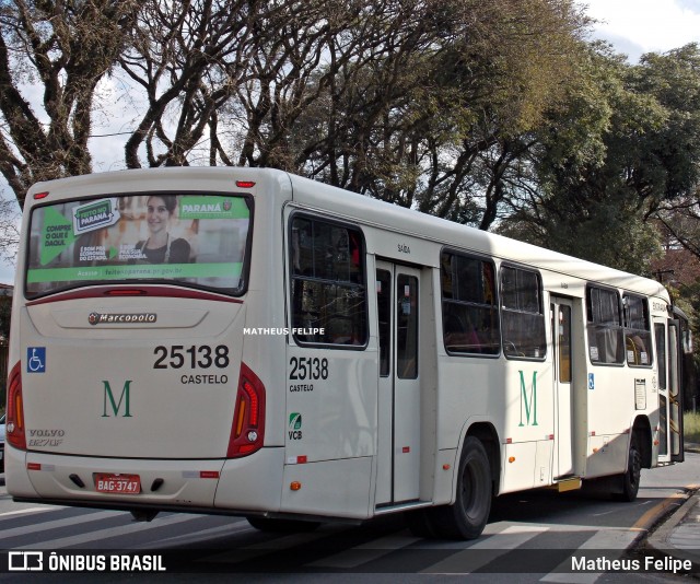 Viação Castelo Branco 25138 na cidade de Curitiba, Paraná, Brasil, por Matheus Felipe. Número da foto: #9067732.