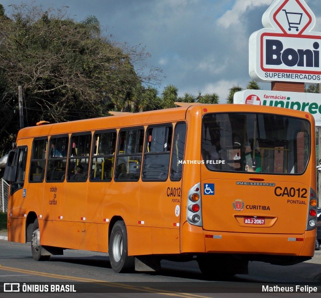 Auto Viação Santo Antônio CA012 na cidade de Curitiba, Paraná, Brasil, por Matheus Felipe. Número da foto: #9067748.