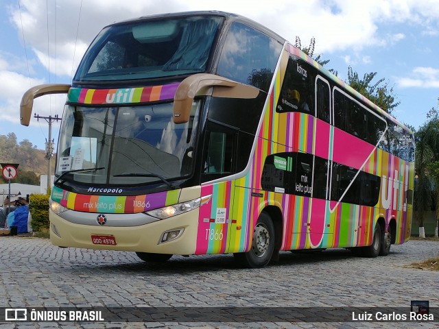 UTIL - União Transporte Interestadual de Luxo 11866 na cidade de Juiz de Fora, Minas Gerais, Brasil, por Luiz Carlos Rosa. Número da foto: #9068081.