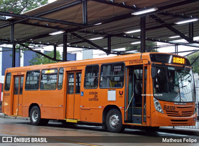 Transporte Coletivo Glória BA126 na cidade de Curitiba, Paraná, Brasil, por Matheus Felipe. ID da foto: 9071051.