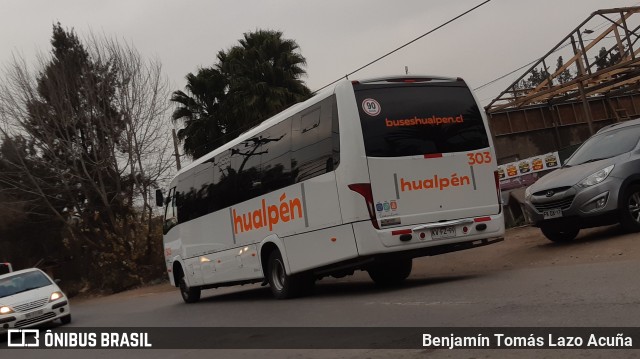 Buses Hualpén 303 na cidade de Padre Hurtado, Talagante, Metropolitana de Santiago, Chile, por Benjamín Tomás Lazo Acuña. Número da foto: #9072154.