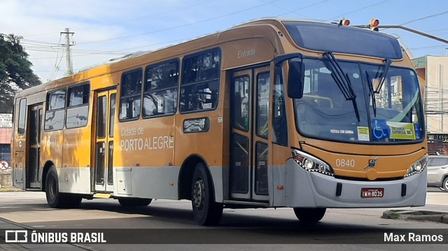 Companhia Carris Porto-Alegrense 0840 na cidade de Porto Alegre, Rio Grande do Sul, Brasil, por Max Ramos. Número da foto: #9072561.