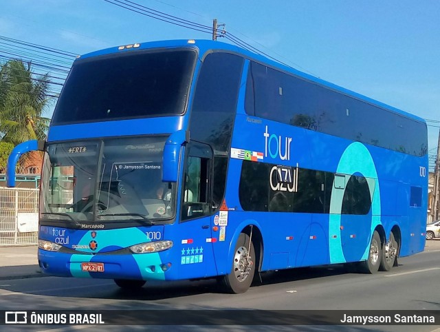 Tour Azul Transportes e Locações 1010 na cidade de Maceió, Alagoas, Brasil, por Jamysson Santana. ID da foto: 9071703.