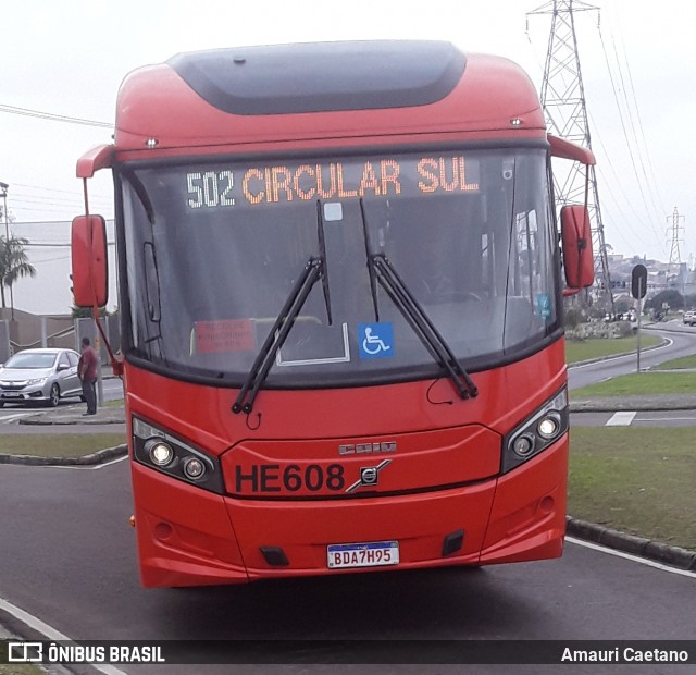 Auto Viação Redentor HE608 na cidade de Curitiba, Paraná, Brasil, por Amauri Caetano. ID da foto: 9075190.