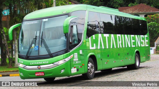 Auto Viação Catarinense 3314 na cidade de Joinville, Santa Catarina, Brasil, por Vinicius Petris. ID da foto: 9074722.