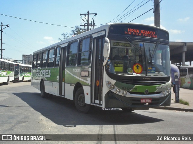 Transportes Flores RJ 128.210 na cidade de Nova Iguaçu, Rio de Janeiro, Brasil, por Zé Ricardo Reis. Número da foto: #9074824.