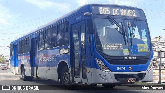 Nortran Transportes Coletivos 6474 na cidade de Porto Alegre, Rio Grande do Sul, Brasil, por Max Ramos. Número da foto: #9073434.