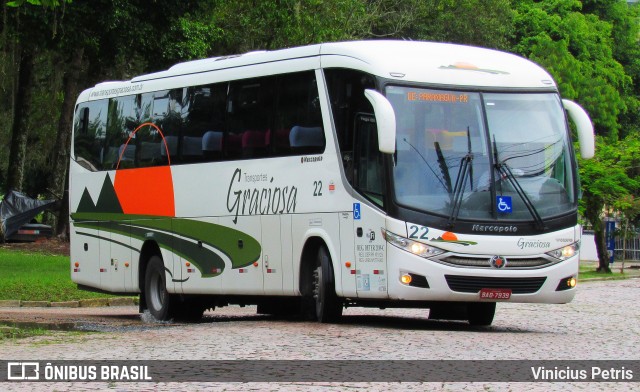 Transportes Graciosa 22 na cidade de Joinville, Santa Catarina, Brasil, por Vinicius Petris. ID da foto: 9074730.