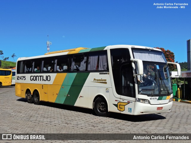 Empresa Gontijo de Transportes 12475 na cidade de João Monlevade, Minas Gerais, Brasil, por Antonio Carlos Fernandes. ID da foto: 9076783.