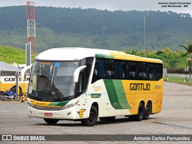 Empresa Gontijo de Transportes 18990 na cidade de João Monlevade, Minas Gerais, Brasil, por Antonio Carlos Fernandes. ID da foto: 9076821.