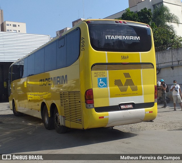 Viação Itapemirim 5869 na cidade de São Paulo, São Paulo, Brasil, por Matheus Ferreira de Campos. ID da foto: 9076334.