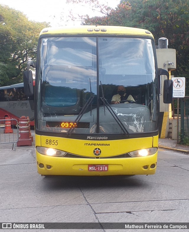 Viação Itapemirim 8855 na cidade de São Paulo, São Paulo, Brasil, por Matheus Ferreira de Campos. Número da foto: #9076344.