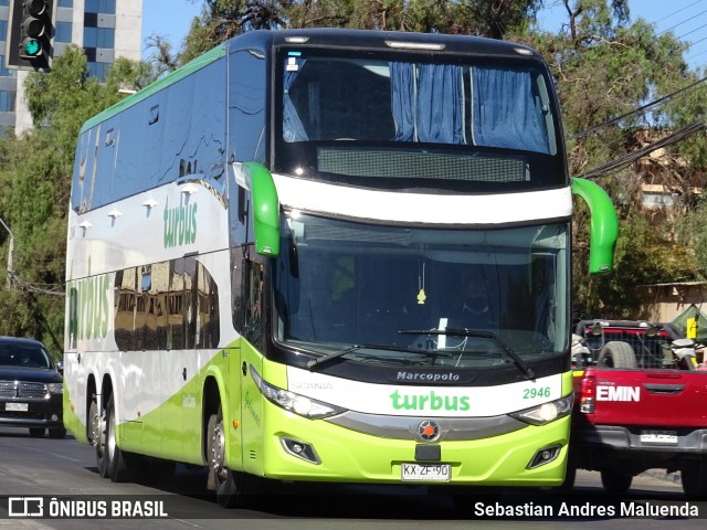 TurBus 2946 na cidade de Calama, El Loa, Antofagasta, Chile, por Sebastian Andres Maluenda. ID da foto: 9077721.