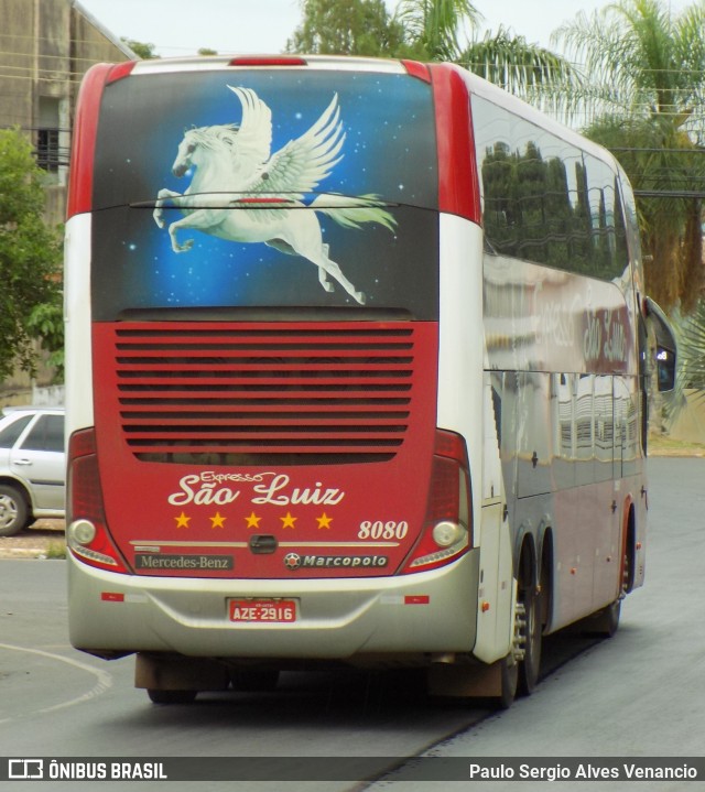 Expresso São Luiz 8080 na cidade de Cuiabá, Mato Grosso, Brasil, por Paulo Sergio Alves Venancio. Número da foto: #9077123.