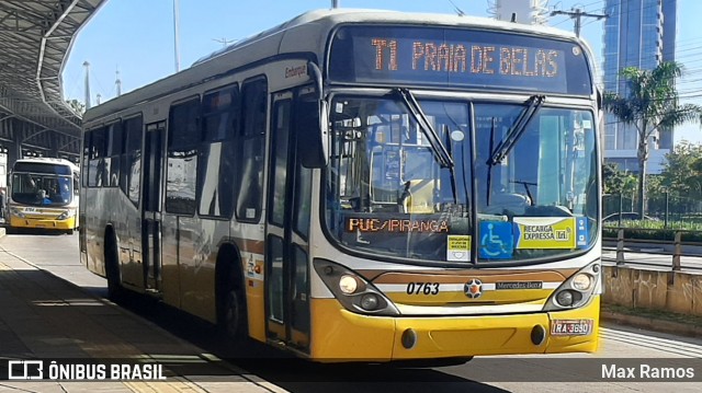 Companhia Carris Porto-Alegrense 0763 na cidade de Porto Alegre, Rio Grande do Sul, Brasil, por Max Ramos. Número da foto: #9077128.