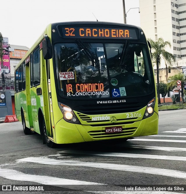 Expresso Miramar 2.3.016 na cidade de Niterói, Rio de Janeiro, Brasil, por Luiz Eduardo Lopes da Silva. Número da foto: #9076264.