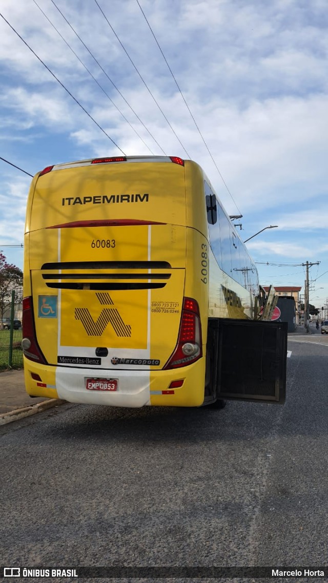 Viação Itapemirim 60083 na cidade de São José dos Campos, São Paulo, Brasil, por Marcelo Horta. ID da foto: 9078822.