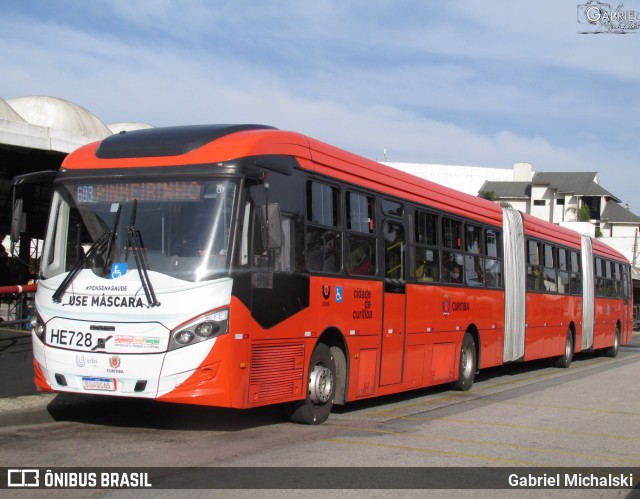 Auto Viação Redentor HE728 na cidade de Curitiba, Paraná, Brasil, por Gabriel Michalski. ID da foto: 9076090.