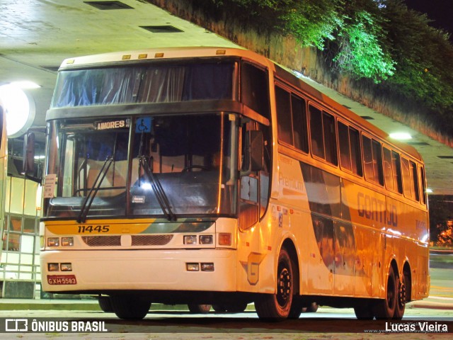 Empresa Gontijo de Transportes 11445 na cidade de Belo Horizonte, Minas Gerais, Brasil, por Lucas Vieira. ID da foto: 9077077.