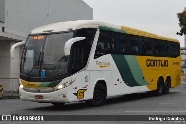 Empresa Gontijo de Transportes 18470 na cidade de Rio de Janeiro, Rio de Janeiro, Brasil, por Rodrigo Coimbra. ID da foto: 9080949.