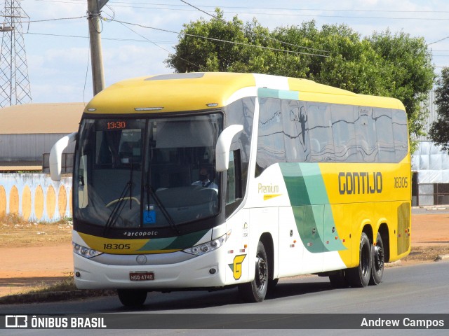 Empresa Gontijo de Transportes 18305 na cidade de Pirapora, Minas Gerais, Brasil, por Andrew Campos. ID da foto: 9080660.