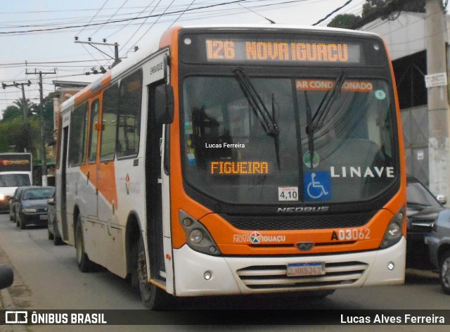 Linave Transportes A03062 na cidade de Nova Iguaçu, Rio de Janeiro, Brasil, por Lucas Alves Ferreira. Número da foto: #9081121.