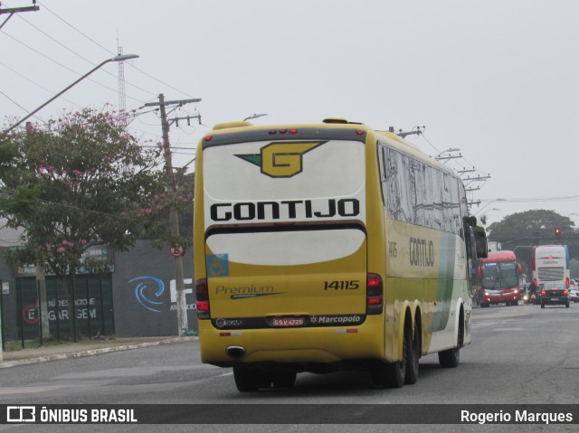 Empresa Gontijo de Transportes 14115 na cidade de São José dos Campos, São Paulo, Brasil, por Rogerio Marques. ID da foto: 9080882.