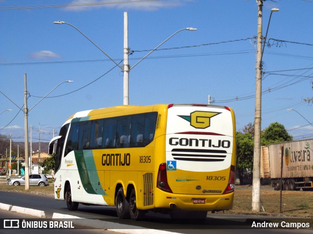 Empresa Gontijo de Transportes 18305 na cidade de Pirapora, Minas Gerais, Brasil, por Andrew Campos. Número da foto: #9080661.
