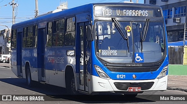 Auto Viação Navegantes 6121 na cidade de Porto Alegre, Rio Grande do Sul, Brasil, por Max Ramos. ID da foto: 9080187.