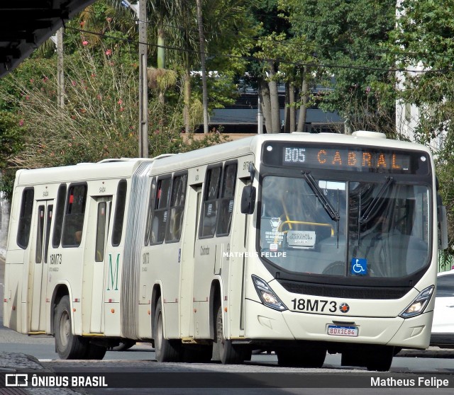 Viação Santo Ângelo 18M73 na cidade de Curitiba, Paraná, Brasil, por Matheus Felipe. ID da foto: 9081931.