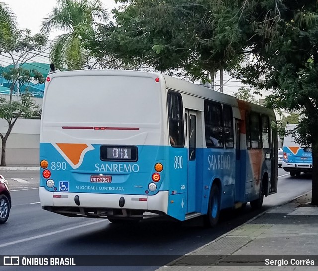 Viação Sanremo 890 na cidade de Vila Velha, Espírito Santo, Brasil, por Sergio Corrêa. Número da foto: #9082428.