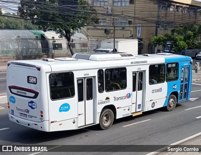 Santa Zita Transportes Coletivos 21244 na cidade de Vitória, Espírito Santo, Brasil, por Sergio Corrêa. Número da foto: #9082452.