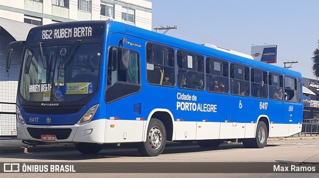 Nortran Transportes Coletivos 6417 na cidade de Porto Alegre, Rio Grande do Sul, Brasil, por Max Ramos. Número da foto: #9087836.