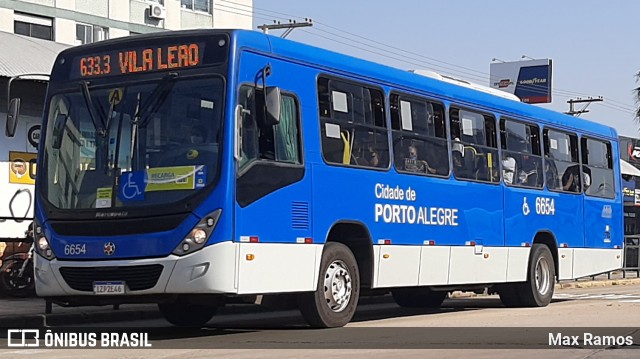 SOPAL - Sociedade de Ônibus Porto-Alegrense Ltda. 6654 na cidade de Porto Alegre, Rio Grande do Sul, Brasil, por Max Ramos. ID da foto: 9088332.