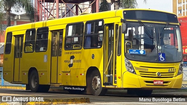 Transportes Coletivos Pérola do Oeste 6331 na cidade de Guarapuava, Paraná, Brasil, por Manu Busóloga Betim. Número da foto: #9088004.
